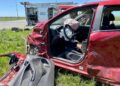 Accidente en intersección de rutas 9 y 91 entre un auto conducido por una mujer de Correa y una Pick- Up  conducido por un hombre de Fuentes