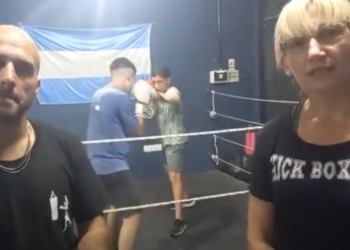 Exhibición de Kick Boxing y Boxeo en el Cañada de Gómez Boxing Club