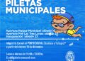 El municipio de Cañada de Gómez comunica que a partir de este viernes se podrá tramitar los carnets para piletas municipales