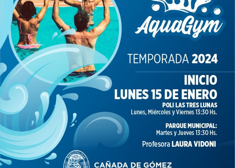 La Municipalidad de Cañada de Gómez informa el comienzo de las clases de Aquagym