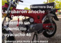 Cañada de Gómez: Robaron dos motocicletas en el mismo lugar
