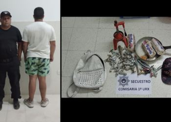 Un hombre fue aprehendido por robar un medidor de agua