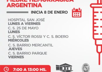 El Hospital San José de Cañada de Gómez en una nueva campaña de vacunación contra la Fiebre Hemorrágica
