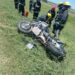 Autopista Rosario/Córdoba: un hombre de 69 años de Monte Buey perdió el control de su moto y cayó sobre el asfalto terminando en el cantero central