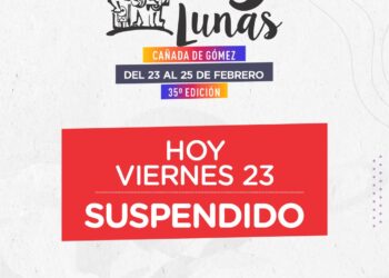 Se suspendió la jornada de hoy de Las Tres Lunas de Cañada de Gómez