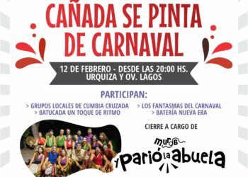 Este lunes 12 de febrero Cañada de Gómez tendrá un nuevo año de festejos de Carnaval
