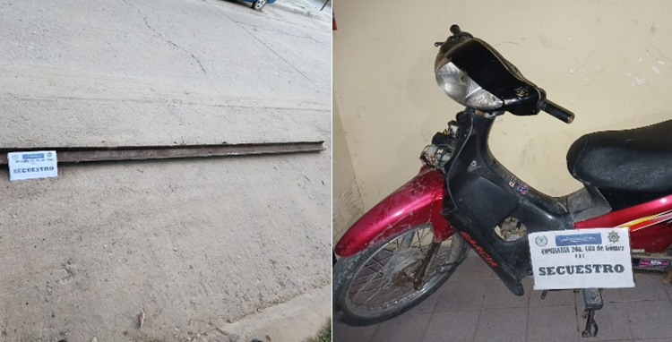 Cañada de Gómez: aprehendieron a 4 hombres cuando intentaban hurtar un riel del ferrocarril