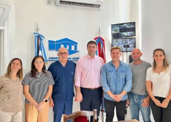 Chale se reunió con  Jorge Zelaya, el nuevo director del Hospital San José de Cañada de Gómez