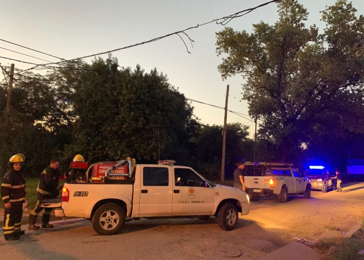 Cañada de Gómez: Incendio del tendido eléctrico en la zona sur