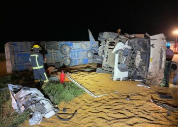 Cañada de Gómez: Accidente entre dos camiones que circulaban por la autopista Rosario Córdoba