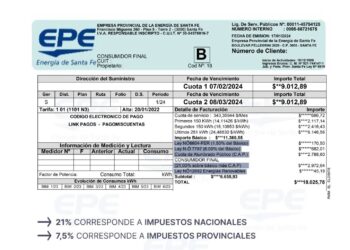 Información importante respecto de la composición de la factura que recibieron los usuarios de EPE en los últimos días