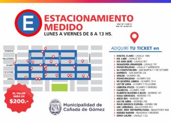 Desde el lunes 15 comienza a regir la ordenanza de ampliación de estacionamiento medido