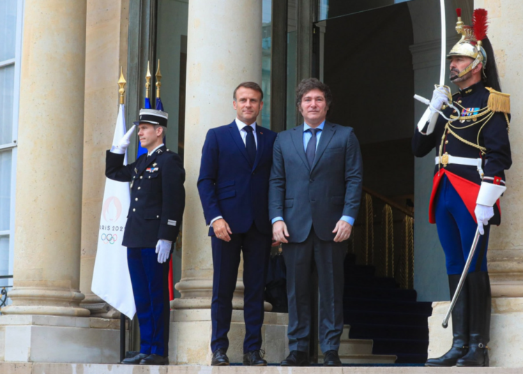 El Presidente Javier Milei se reunió con su par de Francia, Emmanuel Macron