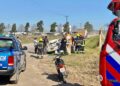 Accidente de tránsito entre un automóvil y un camión en el km 373 de Ruta 9