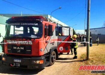 Carcarañá: incendio en el salón de eventos de la Vecinal San Martín
