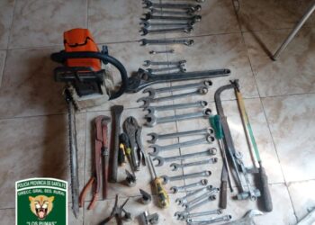 Cañada de Gómez: tras una persecución, Los Pumas recuperaron herramientas y elementos robados