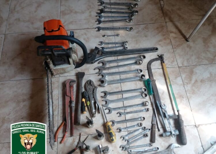Cañada de Gómez: tras una persecución, Los Pumas recuperaron herramientas y elementos robados
