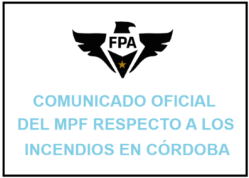 Comunicado oficial del MPF respecto a los incendios en Córdoba