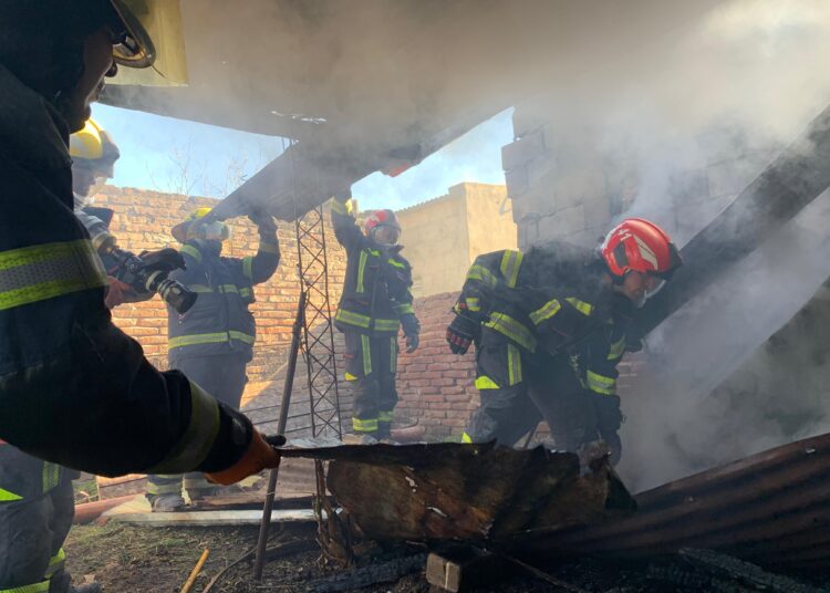 Informe sobre un incendio de un galpón sobre calle Sargento Cabral al 1200 de Cañada de Gómez
