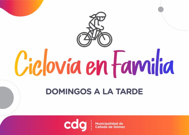 La Municipalidad de Cañada de Gómez anuncia «Ciclovía en Familia»