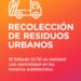 La municipalidad de Cañada de Gómez comunica que la recolección de residuos el día sábado 12 de octubre se realizará con normalidad