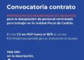La Fiscalía Regional 2 convoca a profesionales recibidos/as de la carrera de Abogacía para la designación de personal contratado para trabajar en la Unidad Fiscal de Casilda.