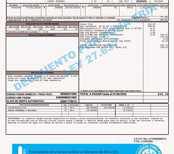 En Cañada, un cuarto de la boleta de gas termina en el Municipio – Por Juan Cruz Varvello