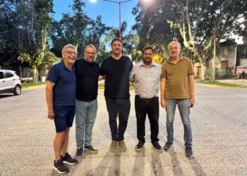 Chale habilitó la nueva iluminación led de Bv. Marconi