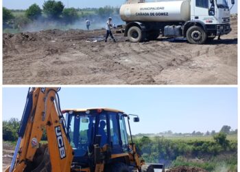 La municipalidad de Cañada de Gómez continúa trabajando en el basural tras el incendio