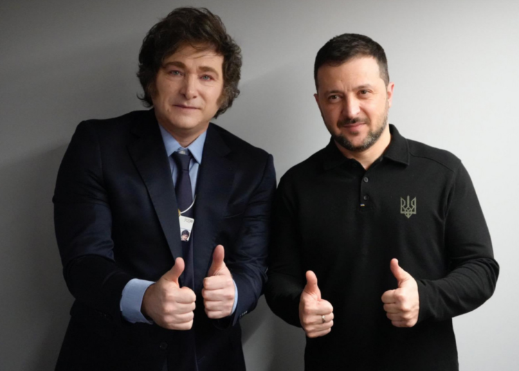 El Presidente Javier Milei se reunió con su par de Ucrania, Volodímir Zelenski