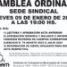 Sitram convoca a la Asamblea Ordinaria en su sede sindical