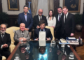 El Presidente Milei recibió a la Ministra Pettovello y a las autoridades de la Orden de Economistas de Brasil (OEB)