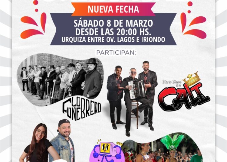 Anunciaron nueva fecha para el “Cañada se pinta de Carnaval”