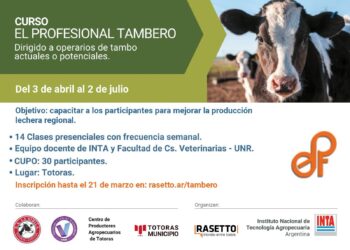 Nueva capacitación de la escuela de oficios de Iriondo: «El Profesional Tambero»