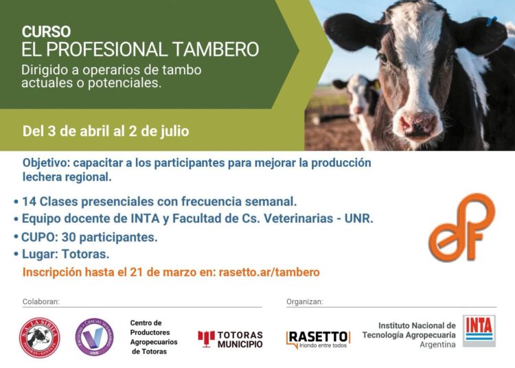 Nueva capacitación de la escuela de oficios de Iriondo: «El Profesional Tambero»