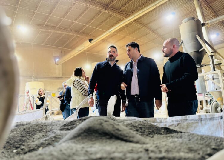 El intendente Matías Chale y el ministro Enrique Estévez recorrieron empresas dedicadas al reciclaje de plástico
