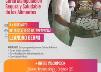 La municipalidad de Cañada de Gómez dictará un nuevo curso de manipulador de alimentos