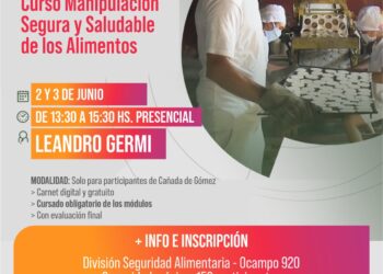 La Municipalidad de Cañada de Gómez anuncia un nuevo Curso de Manipulador de Alimentos