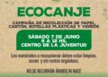 La Municipalidad de Cañada de Gómez llevará a cabo una jornada de Ecocanje
