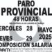 Paro de Municipales por 48 horas