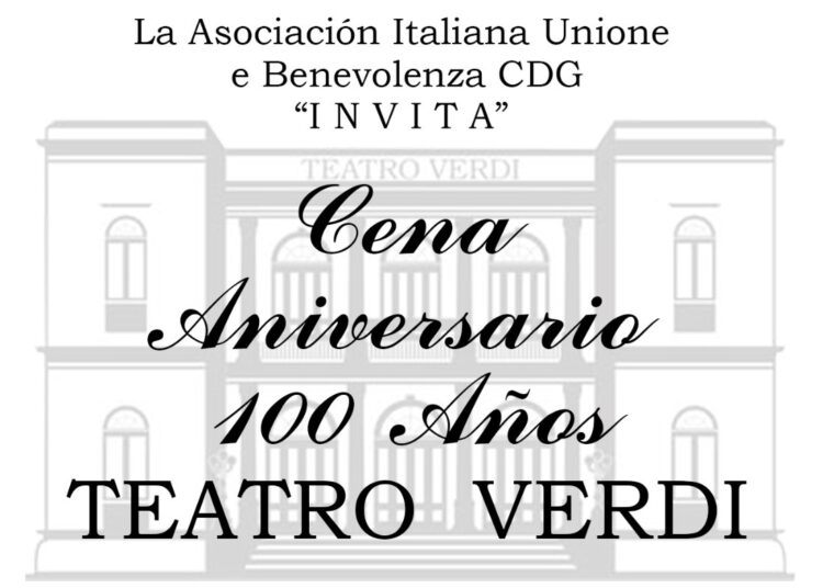 Cena Aniversario por los 100 años del Teatro Verdi de Cañada de Gómez