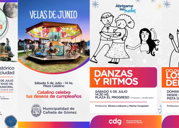 La Municipalidad de Cañada de Gómez da inicio a las vacaciones de invierno con la agenda cultural “Abrígame las huellas”