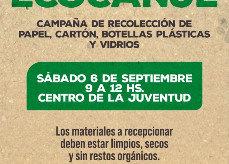 EL MUNICIPIO CAÑADENSE ORGANIZA JORNADA DE ECOCANJE PARA FOMENTAR EL CUIDADO DEL AMBIENTE