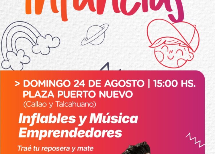 Paseo de las Infancias: Este domingo 24 de agosto en Plaza Puerto Nuevo