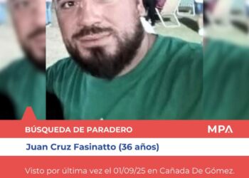 Buscan a un hombre de 36 años de Cañada de Gómez