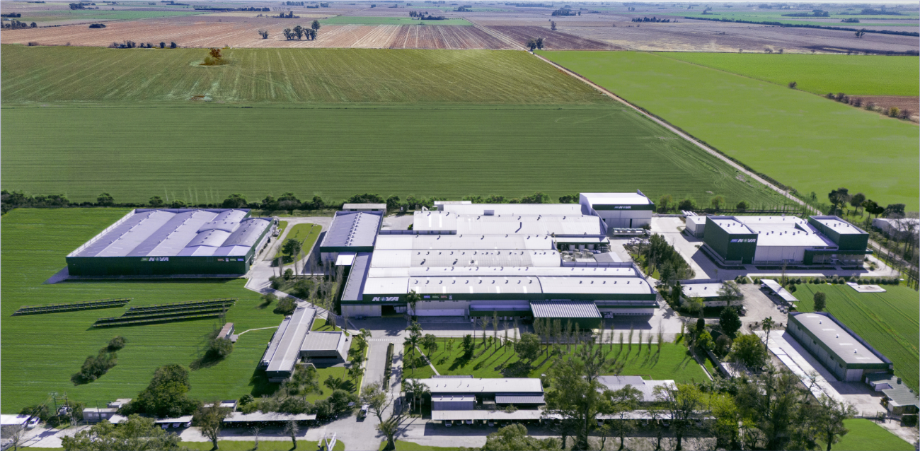 Vista aérea de la empresa en el 2025