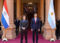 El Presidente Milei mantuvo una reunión bilateral con su par de Paraguay, Santiago Peña