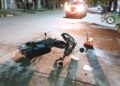 Montes de Oca: El conductor de una moto sufrió un accidente en la zona urbana
