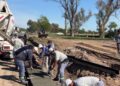 La municipalidad de Cañada de Gómez continúa con la obra del Parque lineal en calle Julio A. Roca