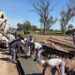 La municipalidad de Cañada de Gómez continúa con la obra del Parque lineal en calle Julio A. Roca